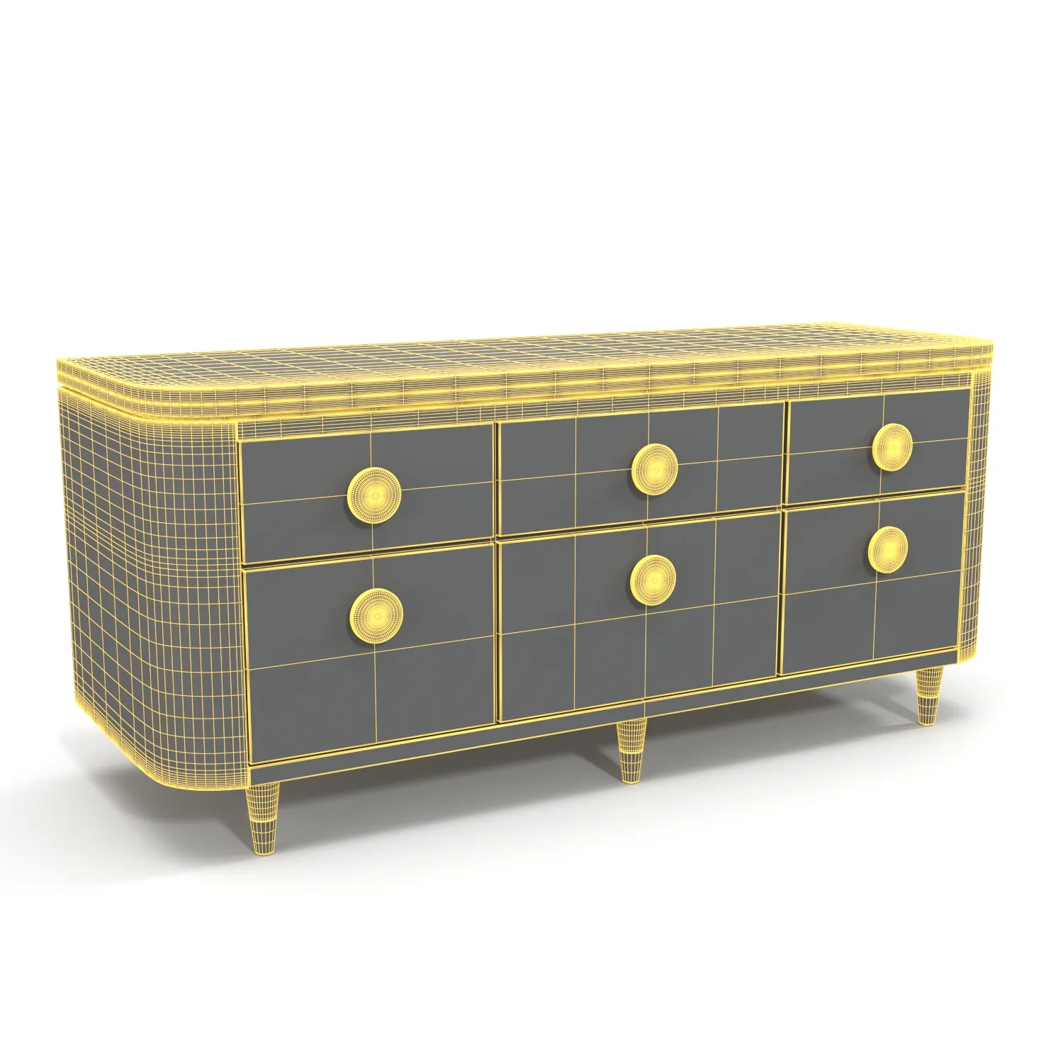 Finn 6 Drawer Dresser PBR 3D Model_07